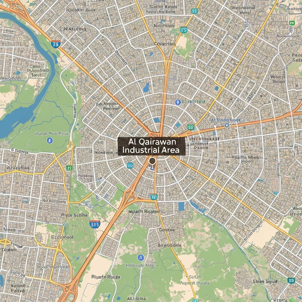 موقع صناعية القيروان شمال الرياض - نصلحها ورشة متنقلة